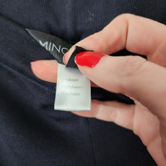 MING WANG Quiet Luxury travel kint pull on straight pant in ink size L - Picture 5 of 7